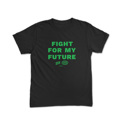 "Fight For My Future" Youth Black Tee