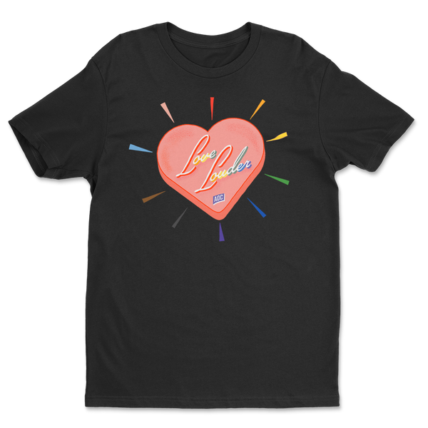 Love Louder Black Tee