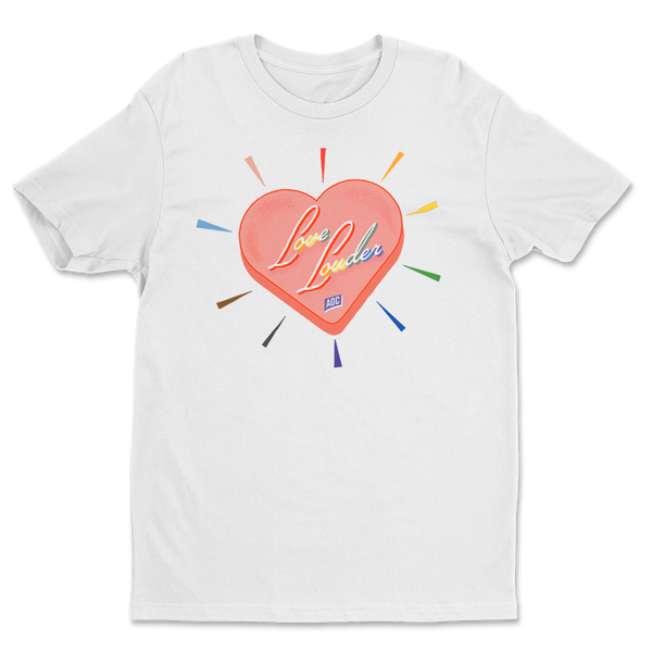 Love Louder White Tee
