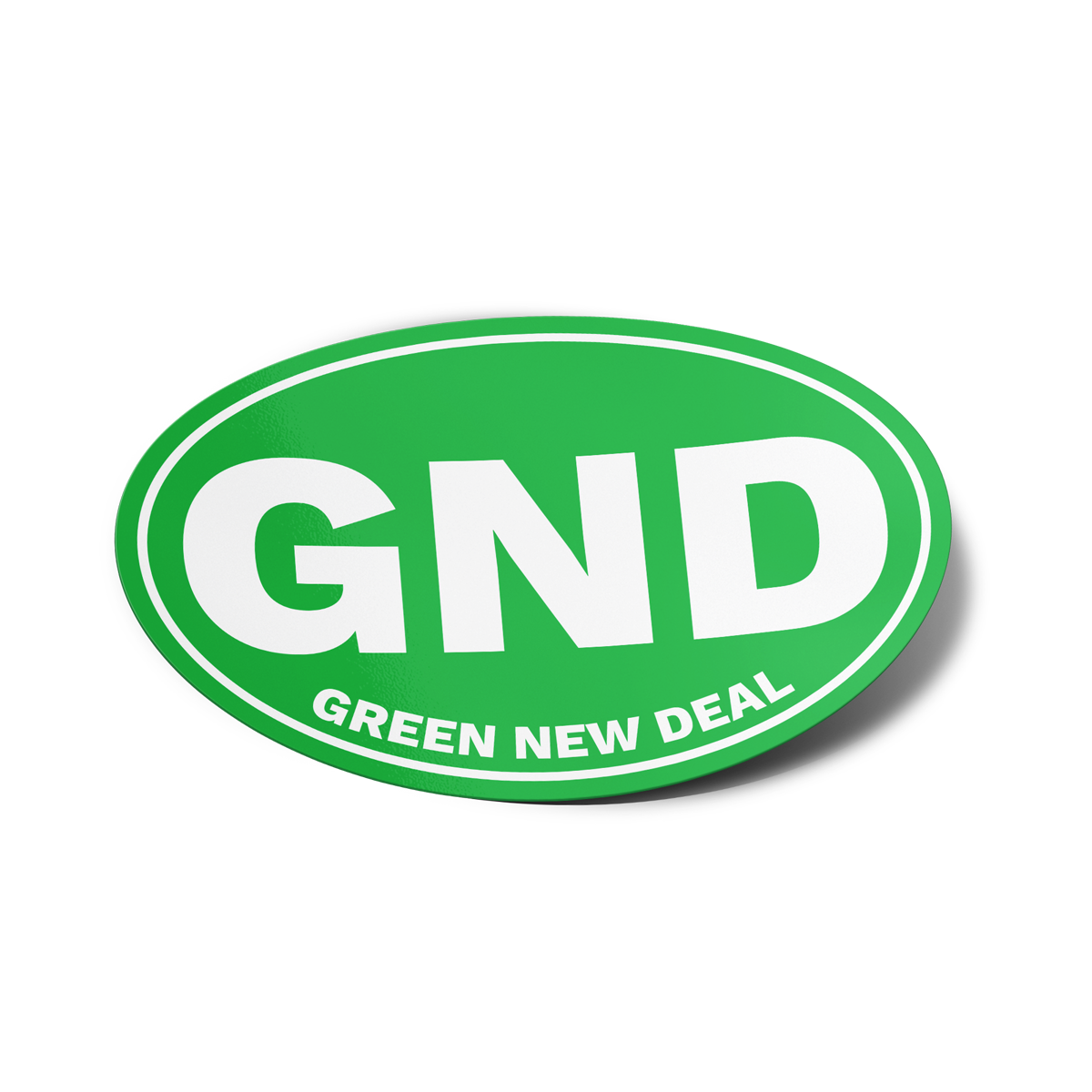 Green New Deal Oval Bumper Sticker