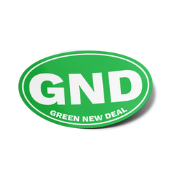 Green New Deal Oval Bumper Sticker