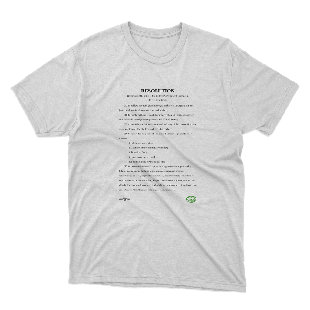 Green New Deal Bill Tee – Official AOC Shop