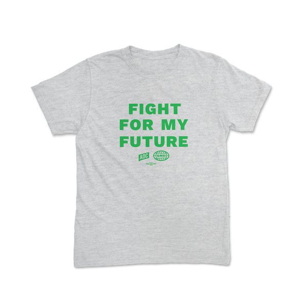 "Fight For My Future" Youth Grey Tee